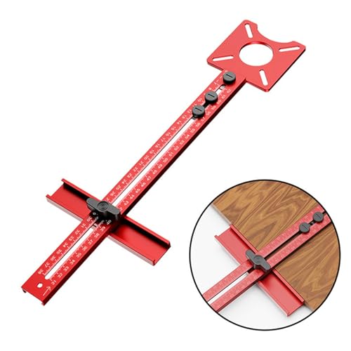 4-in1 Frässchablone OberfräSe, Frässchablone, Milling Templates for Router, Router Template, Aluminium Alloy Milling Compass, Adjustable Router Template, Accessories For Router, Woodworking Tool