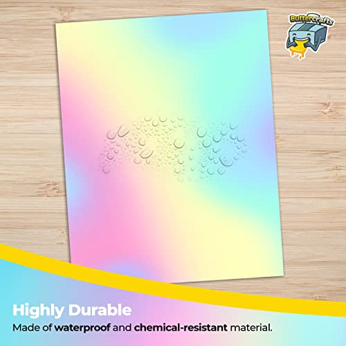 Image of Holographic Printable Vinyl Sticker Paper Waterproof 50 Sheets 8.5 inchx11 inch, Inkjet Printer (HP, Canon, Brother Printers Compatible) - Weatherproof Holographic Sticker Sheets - Strong Adhesive