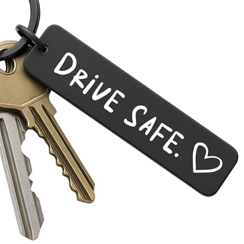 Red Dot Laser Engraving Drive Safe Keychain for Him or