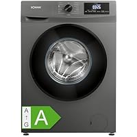 Bomann Waschmaschine 7kg | max. 1400 U/min | 10 Jahre Motor-Garantie | effizienter, leiser & langlebiger Invertermotor | 15 Programme | Endzeitvorwahl | Washing Machine WA 7175 titan - schwarz