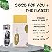 Natural Bamboo Dental Floss: 1 Refillable Glass Container + 3 Biodegradable Bamboo Floss Refill (33 Yards Each), Eco-Friendly, Vegan, Non-Toxic Natural Floss - Refillable Zero Waste Black Thick Floss