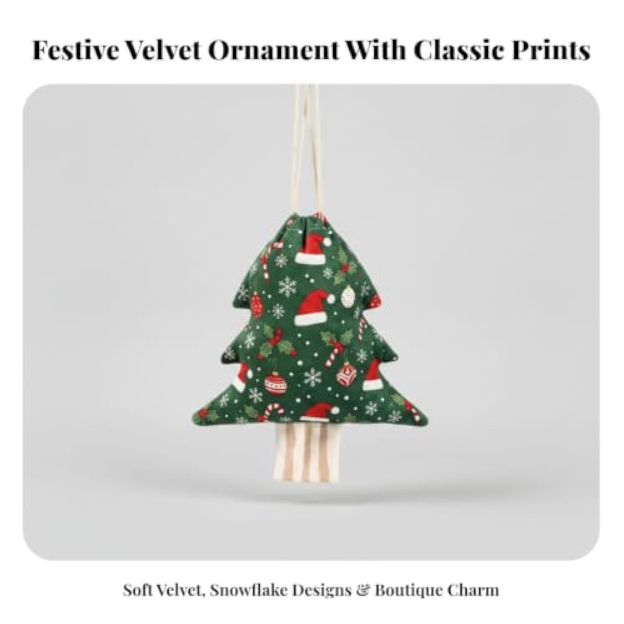 Christmas Tree-Shaped Drawstring Bag, Christmas Letter