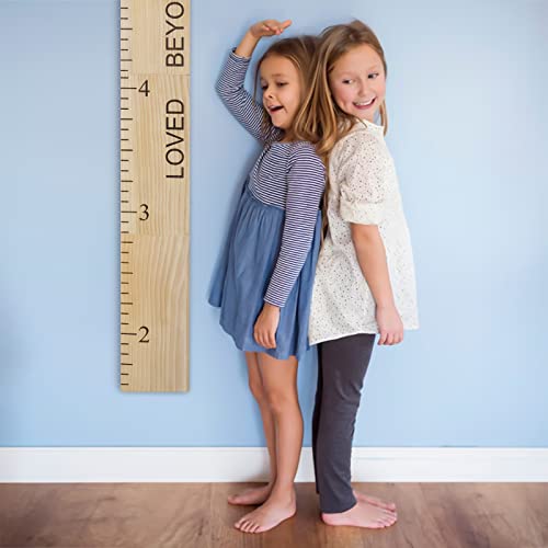 Growth Chart For Kids, Solid Wood Height Chart For Kids Toddler Baby Playrooms And Bedrooms Wall Decor For Up To 3 Children #TOP3