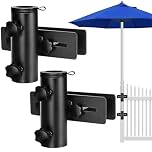 Lalafancy Balcony Umbrella Holder Clamp Garden Fence Parasol Deck Railing Holding Brackets Stand, Clamping Range 30mm-48mm Umbrella Diameter