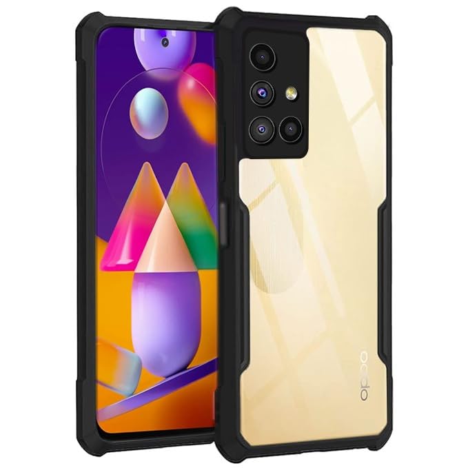 amazon basics Hybrid Camera Protection Transparent Hard Back Case Cover for Samsung Galaxy M31S (Sides Black) (B0CVL47HVK) Amazon Price History, Amazon Price Tracker