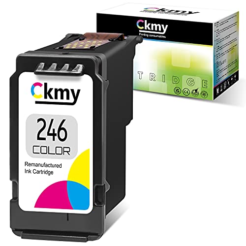 CKMY Remanufactured Canon 246 Ink Cartridge Replacement for Canon CL-246 CL-244 Color for Pixma TR4520 MX490 MG2522 TR4500 MX492 TS3122 TS202 TS3322 MG2525 MG2920 MG3022 Printer (1 Pack)
