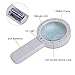 Extra Large Handheld Strong Magnifying Glass with 12 LED, XYK 20X Best Jumbo Size Illuminated Magnifier for Reading,Inspection,Hobbies,Macular Degeneration and Currency Detecting (White)