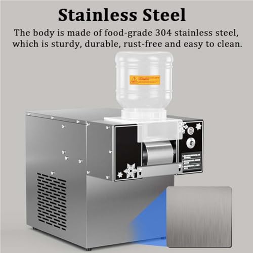 Commercial Ice Shaver Machine, 750W Electric Snow Cone Maker, Adjustable Speed, Durable Stainless Steel, Perfect for Snowflakes, Shaved Ice, and Ice Cream Treats