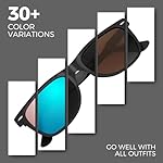Sunier Polarized Sunglasses for Men and Women, Retro Square Matte Finish UV400 Protection Shades for Driving, Fishing - Image 5