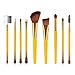 Produktbild JoyRolly 9Pcs Foundation Brush Lidschatten Blending Crease Augenbrauenbürste Kosmetische Make-up Pinsel Set Nylon Haarbürsten Holzgriff Gelb Yellow