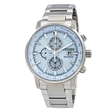 シチズン ステンレススチール クロノグラフ クォーツ ブルーダイヤル メンズ腕時計 Ca0840-87M, シルバー(Silver), モダン