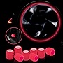 Miytsya 8 PCS Luminous Wheels Cap Tire Valve Stem, Glow Luminous at Night, Air Caps Cover Fluorescent, Illuminated Auto Car Wheel Valve Stem Caps Cover for SUV, Motorcycles, Truck, Vehicle (Red)