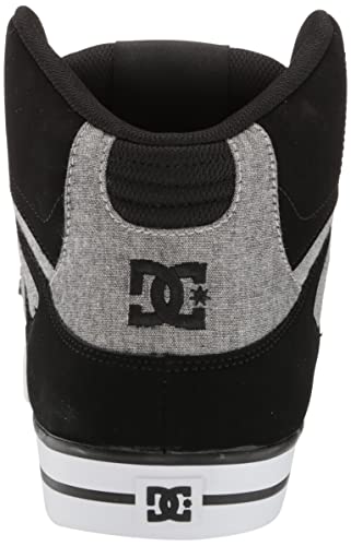 DC Men's Pure High Top Wc Skate Shoes Casual Sneakers, Black/Battleship/Armor, 153