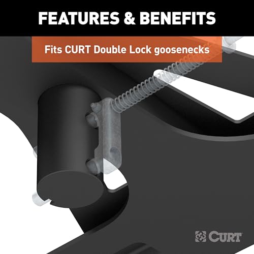 CURT 16210 X5 Gooseneck to 5th Wheel Adapter for Double Lock Gooseneck Hitches, Industry-Standard 5th Wheel Rails, 20,000 lbs. by CURT - Image 6