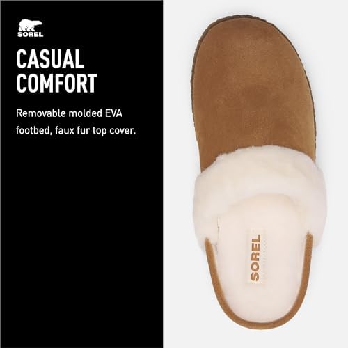 Sorel Women's Nakiska Slide II Slipper, Camel Brown/Natural, 6 | Image 3