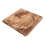 Zerodeko Tapete Aislante de Madera para Platos Calientes, Salvamanteles Resistente al Calor, Base Cuadrada Grande para Ollas y Sartenes, Accesorio Multifunción para Cocina y Camping,