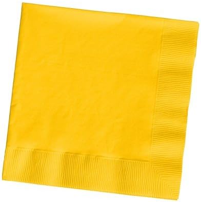 Club Pack of 500 School Bus Yellow 3-Ply Paper Party Lunch Napkins 6.5"