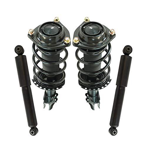 Image of TRQ Front and Rear Complete Strut Assembly & Shock Absorber Kit Complete Strut & Coil Spring Assembly Compatible with 2011-2016 Hyundai Elantra