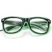 Produktbild ERGEOB® Coole selbstleuchtende EL Wire Brille mit Batteriebetrieb und Modusänderung in Grün - DIE PARTYBRILLE Ideal für Fasching, Karneval, Festivals, Halloween, Raves, Clubbesuche.