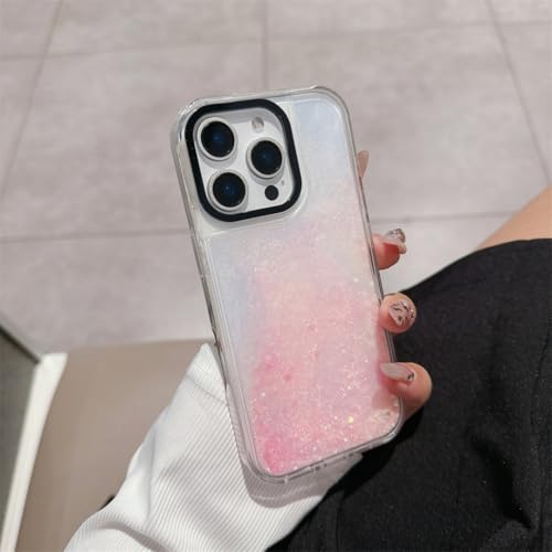 Coque liquide paillettes iPhone 13 Pro rose pour look tendance
