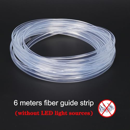 Image of Fiber Optic Waterproof Car Side Glow LED Illumination Optic Fiber Band Car Interior Atmosphere Neon Cold Lights 6 Meters (19.69ft)