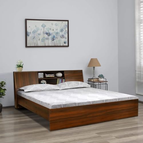 FURNY Torano Queen Size Bed Without Storage for Bedroom Home Hote...