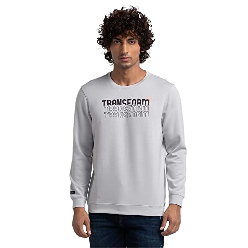 Image of Spykar Men's Cotton Round Neck Sweatshirt