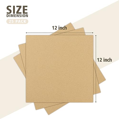 Image of Golden State Art 12x12 Corrugated Cardboard Sheets, 25 Pack | Flat Cardboard Pads, For Packing, Mailing, Moving, Shipping, Crafts