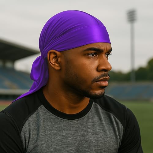 Image of Premium Durag Pack for Men, Silky Doo Rag Cap for 360 540 720 Waves
