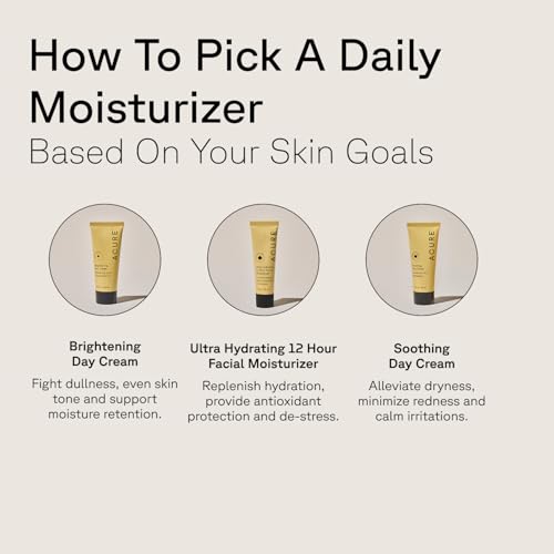 Acure Brightening Day Cream - Cica Cream, Anti Aging Moisturizer to Brighten for Women & Men, Facial Lotion, Skincare with Argan Oil to Replenish, Tone Dry Skin & Hydrate, Cruelty Free - 1.7 fl oz