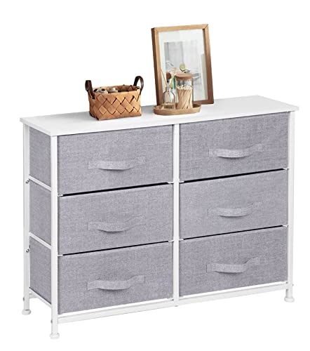 image for Jooli H Chest of Drawers, 6 Fabric Drawers Storage Unit with Wooden To