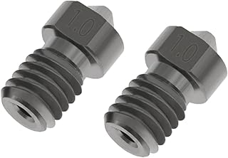 APAAZO 3D Printer Parts Hardened Steel Die Steel Nozzle V6 1.75mm Compatible With Ender 3 E3D Hotend Titan Extruder Prusa I3 MK3 Wear-Resistant (Color : 2PCS, Size : 0.5mm)