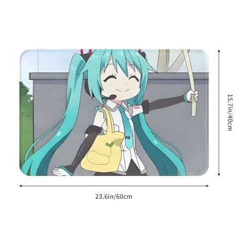 バスマット 初音ミク (3) お風呂マット 速乾 吸水 洗える 40*60cm 滑り止め付き 柔らかい肌触り 低反発 コンパクト カーペット 絨毯 玄関 キッチン 浴室 脱衣所 洗面所用 プレゼント [3]