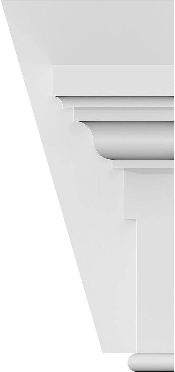 Blасk Frіdау Clеаrаnсе Ekena Millwork CRH07X32BTKF-DE 32 36 Top Width x 7 1/4 H x 1 P, Traditional Crosshead with Bottom w/Flat Keystone & Dentil Trim, Width Width, White