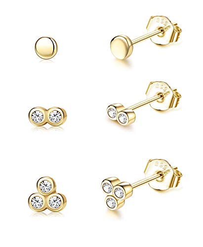 Gold Filled Stud Earrings Set