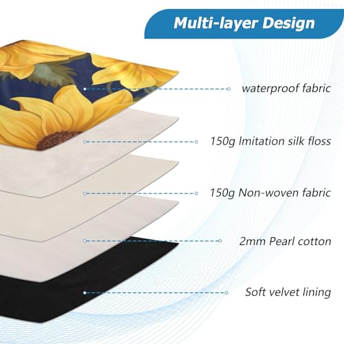 Funda para portátil 13-14 pulgadas con diseño Floral azul miniatura 4