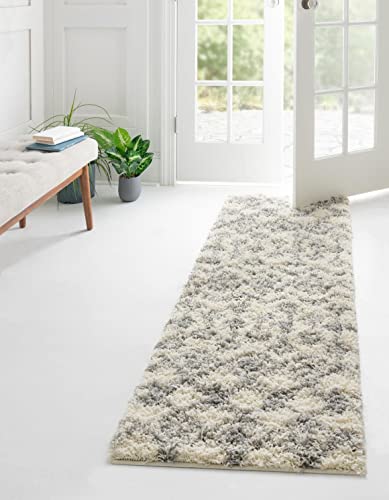 Unique Loom Moroccan Trellis Shag Collection Area Rug - Meknes (2' x 6' 1