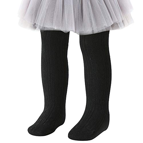 Image of Baby Toddler Girls Tights Seamless Cable Knit Cotton Leggings Pants Stockings for Infant Baby Girl
