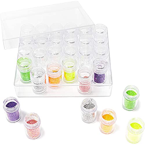 Juvale Plastic Box Storage With Jar Containers For Glitter, Beads, Rhinestones (6.5 X 2 X 5.5 In) #TOP20
