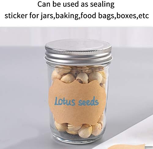 100PCS Jar Labels Paper Stickers,Kraft Labels for Kitchen,Stickers for Home Baking,Scrapbook Stickers,Labelling & Craft,Handmade Gifts(10 Sheets)