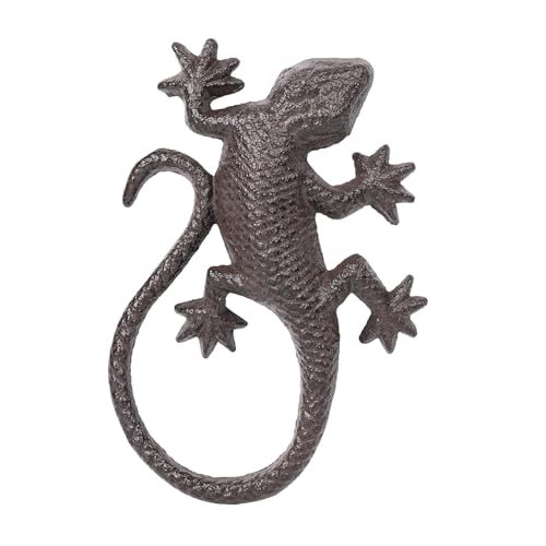 Estatua de lagarto de hierro fundido vintage