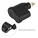 Qiilu 12-24V 3.3A Motorcycle Dual USB Charger Adapter, Power Adapter Cigarette Lighter Socket for Hella DIN Plug