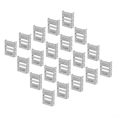 Hosrivae Aluminum Clip Alloy Panel Efficient Mud Top Removal Silver 30mm 33mm 35mm 40mm 20 Pack Buckle Pv Modules Drain Drainage Guide with Clamp(35mm)