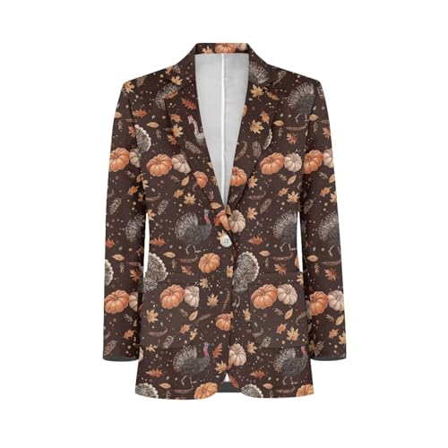 Men's Long Sleeve Classic Fit Blazer Casual Suit Jackets One Button Blazer Jacket, Size S-5XL