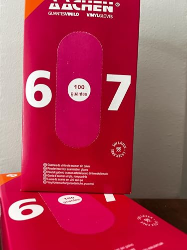 Guante Vinilo AACHEN Sin Polvo Caja 100 unidades (S)