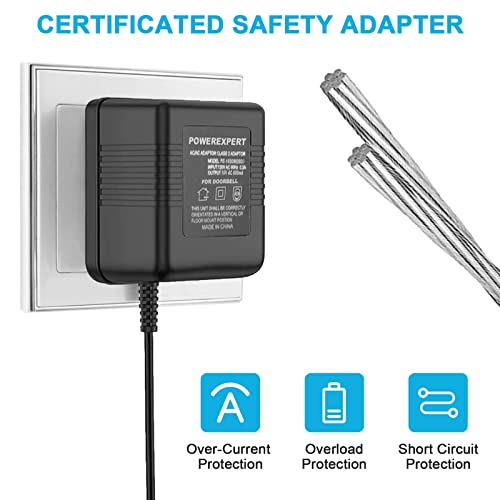 Türklingel Transformatoren 24 V/500mA, Doorbell Netzteil Adapter für Video Türklingel, Ring Netzteil Video-Türklingel Transformator, kompatibel mit Ring, Eufy, Arlo, Nest Video-Türklingeln (8M)