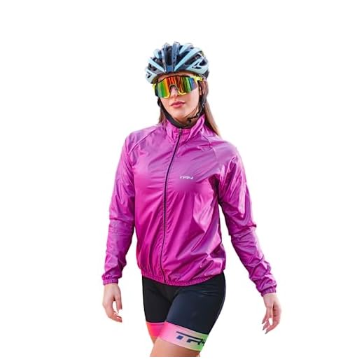 Jaqueta Corta Vento Feminina Impermeável Casaco Esportivo (Rosa, M)