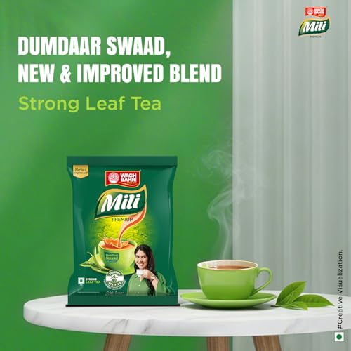 Image of Wagh Bakri Mili Leaf Tea, 1Kg, Green Tea (Pack of 3)