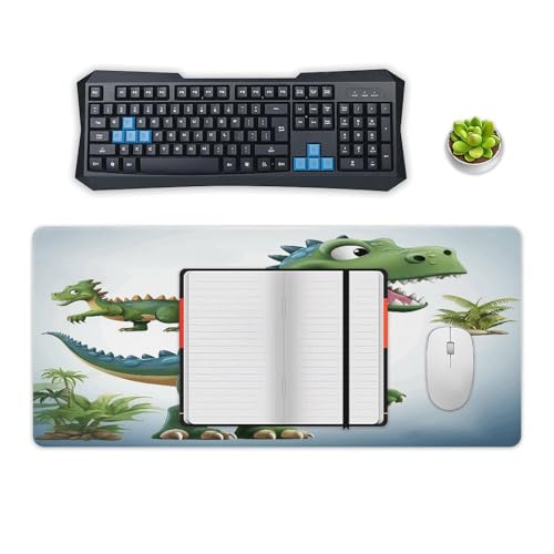 Tapis de bureau imperméable dinosaure grand format pour protéger le plan de travail de gaming