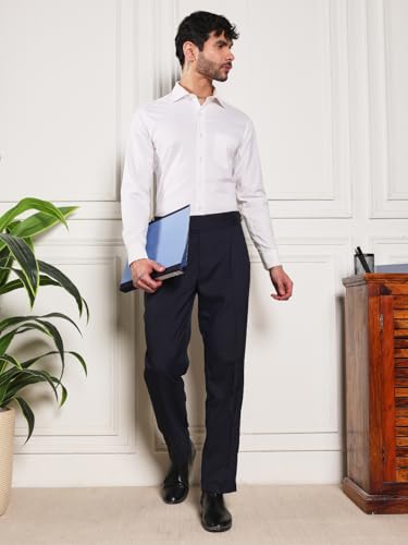 Image of Gurkha Pants for Men | Trouser for Men | Formal Pant | Double Button | Loose Fit Trouser High Waist Pleated Casual Trousers | Vintage Straight Leg Pants for Office Smart Casual Travel Party
